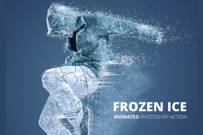 Frozen Ice Gif Animated Photoshop Action