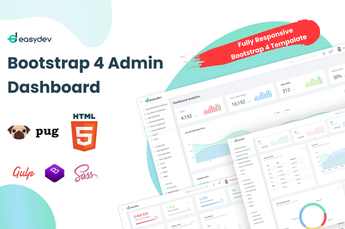 EasyDev — HTML(Pug) Admin & Dashboard Template 