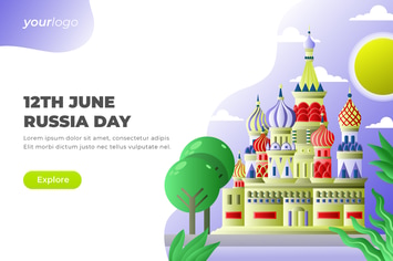 12th June Russia Day - Vector Illustration