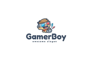 Gamer Boy Logo Template