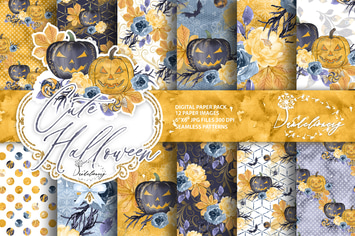 Cute Halloween digital paper