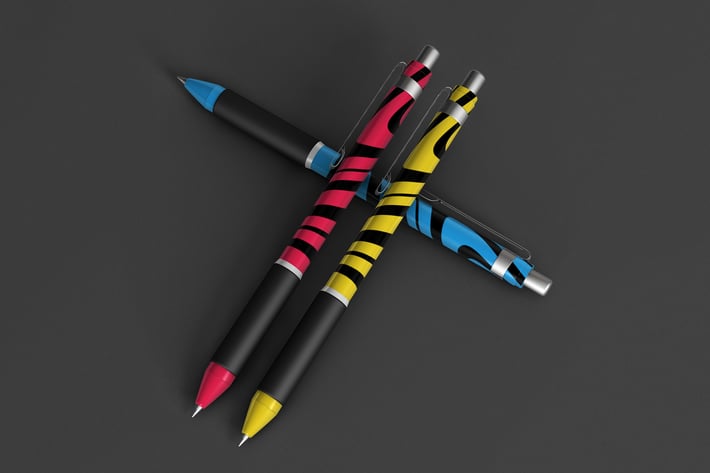 Colorful Pens Mockup