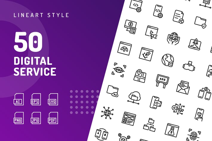 Digital Service Line Icons