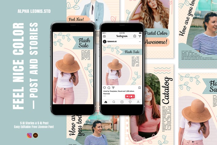 Instagram Templates - Feel Nice Color