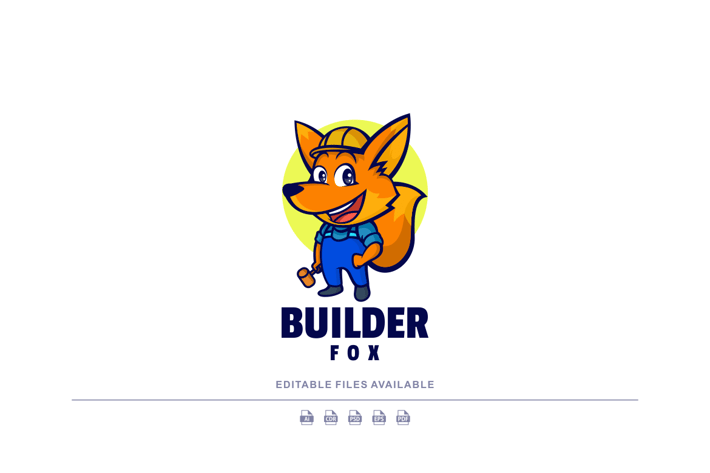 Fox Cartoon Character Logo