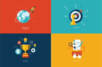 Set of Flat Design Concept Icons