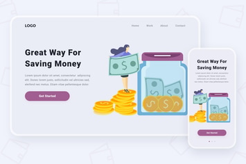 Saving money illustration
