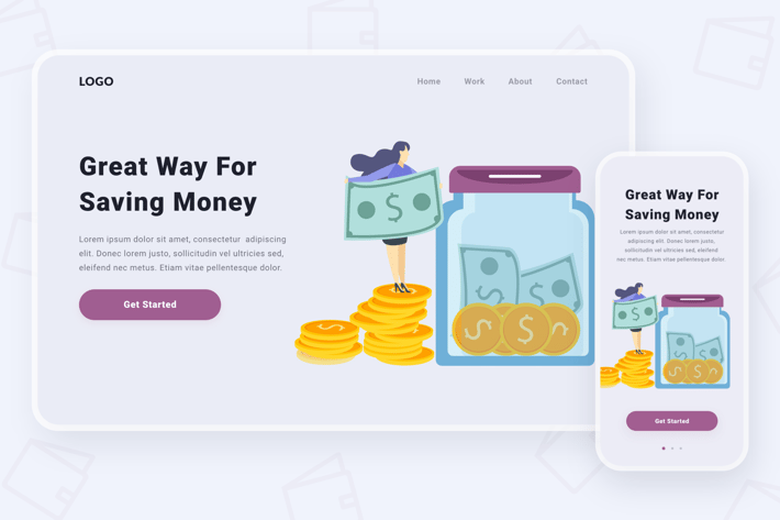 Saving money illustration