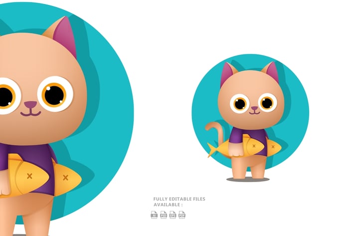 Cute Cat Illustration