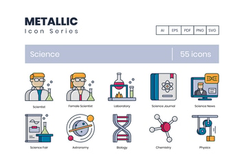 55 Science Icons