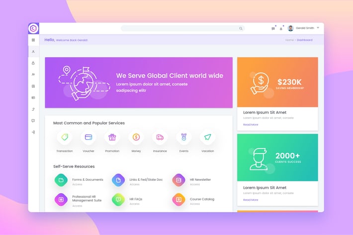 Company Dashboard UI KIT, Employer Portal Design