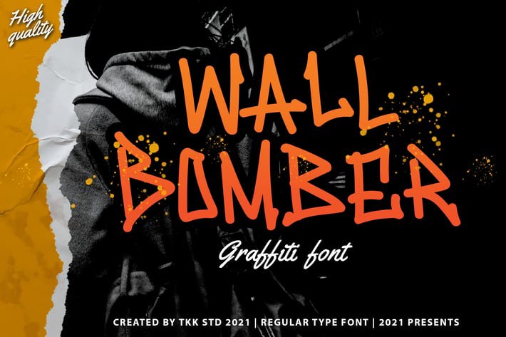 Graffiti Font - Wall Bomber 