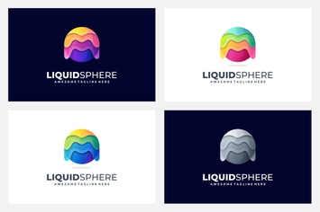 Liquid Sphere Abstract Colorful Logo Template