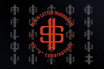 U Black Letter Monogram Logo Vol.3