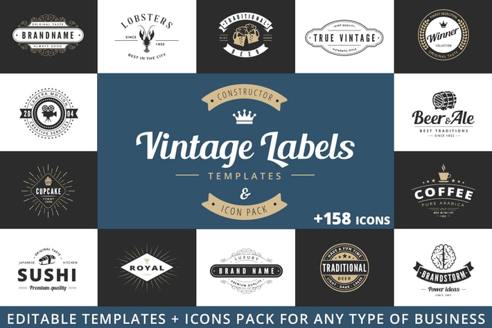 Vintage Labels Logo Constructor