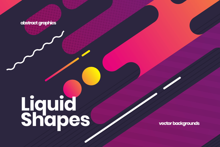 Retro Liquid Rounded Shapes Backgrounds