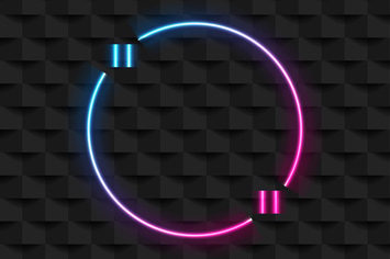 Quote speech bubble abstract laser neon frame