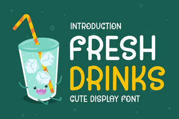 Fresh Drinks - Cute Display Font
