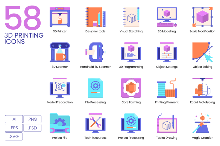 3D Printing Icons