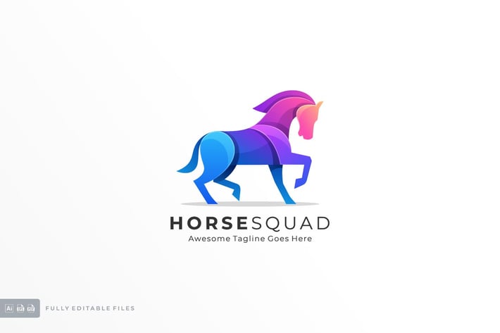Horse Color Logo Template
