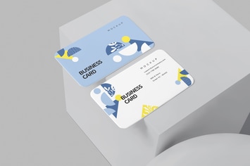 Business Card Mockup Round Corners
