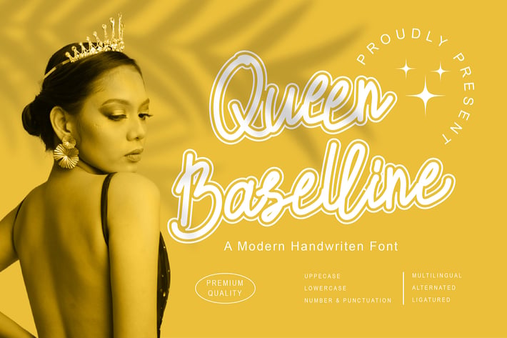 Queen Baselline - Modern Script fonts