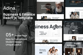 Adina - Business & Finance React jsTemplate