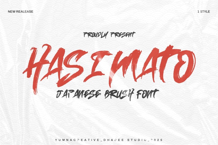 Hasimato - Japan Brush Font