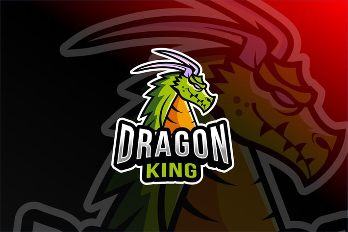 Dragon King Esport Logo Template