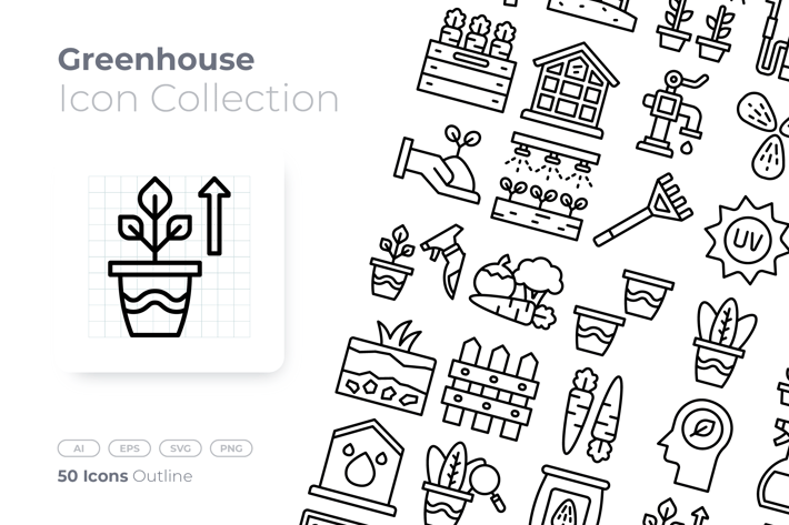 Greenhouse Outline Icon