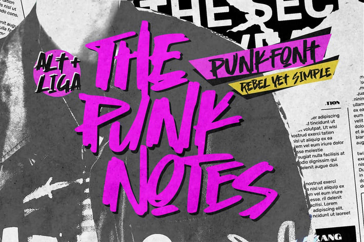 The Punk Notes - Punk Font Rebel Yet Simple