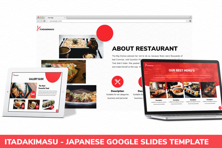 Itadakimasu - Japanese Google Slides Template