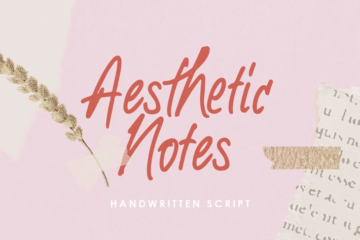 Aesthetic Notes - Handwritten Font