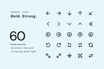 UI Icon Set - 60 Arrows