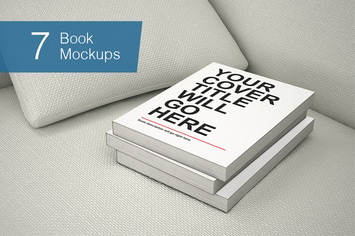 Book Mockup - 7 Poses