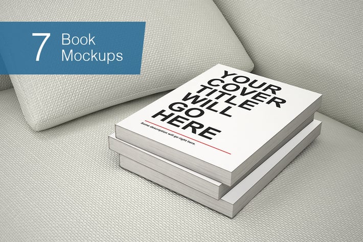 Book Mockup - 7 Poses