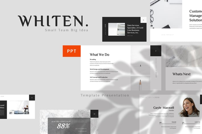 Whiten - Lookbook Powerpoint Template