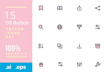 15 OS Button icons 