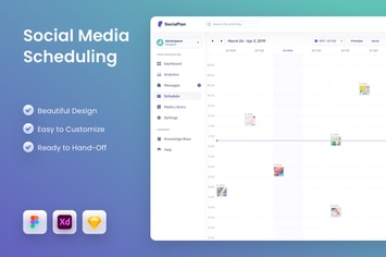 Social Media Scheduling App UI Template