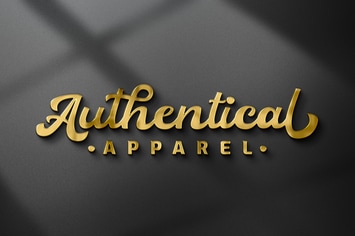 YDM 3D Gold Logo Mockup