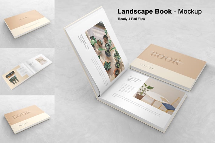 Landscape Book / Magazine - Mockup Vol. 3