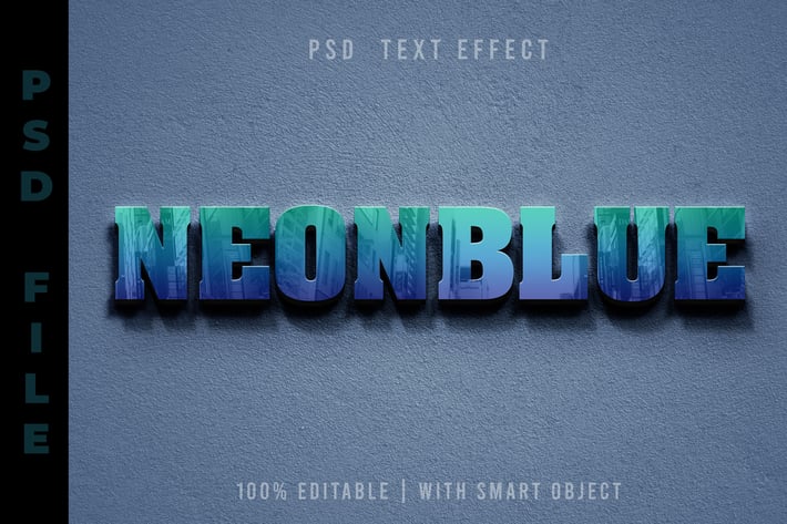 PSD Text Editable - Blue Reflection
