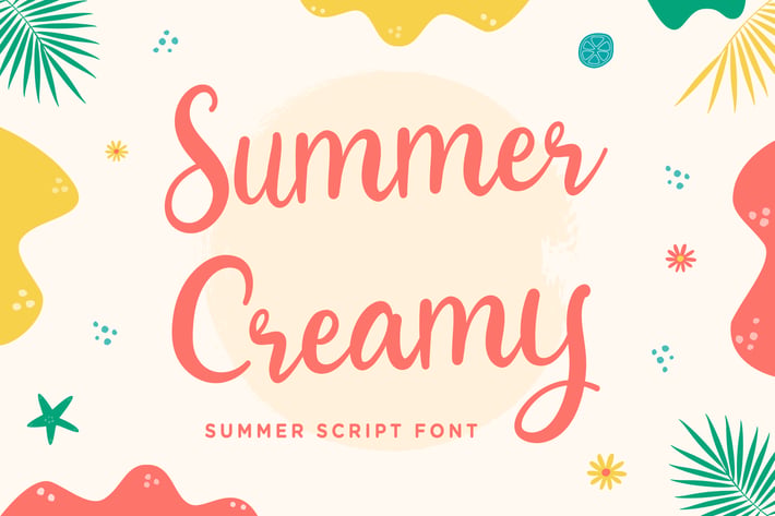 Summer Creamy – Summer Script Font