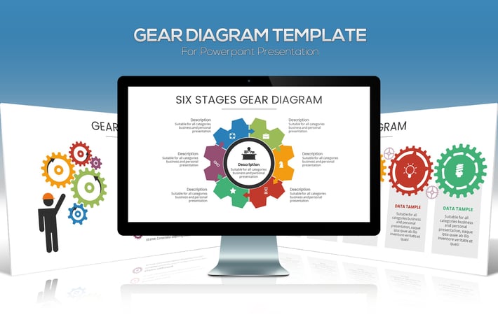Gear Diagram Powerpoint Template