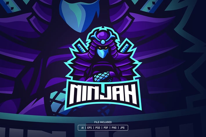 Purple ninja esport logo