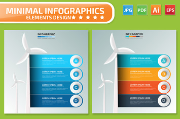 Wind turbine Infographics design