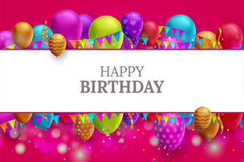 Luxury party balloons and confetti 