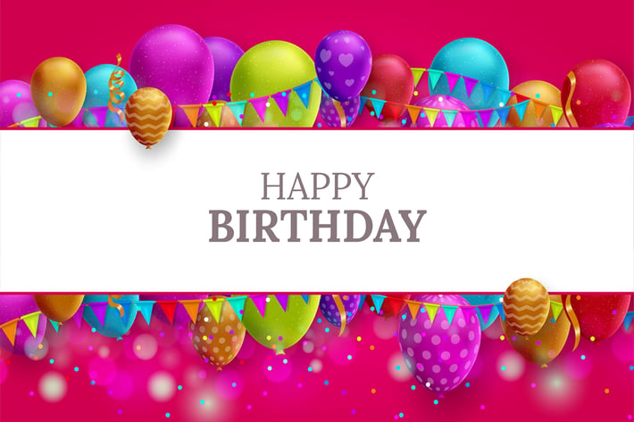 Luxury party balloons and confetti 