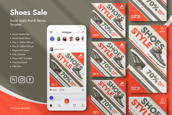 Classic Style Shoes Social Media Template