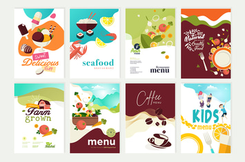 Set of menu and brochure design templates